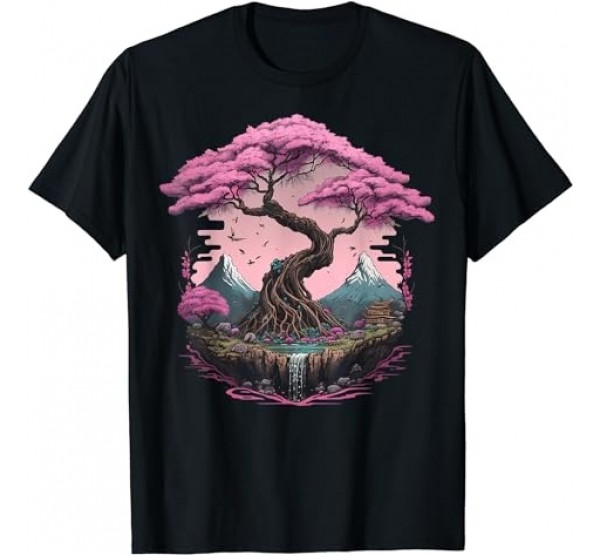 Japanese Sakura Garden Geisha Mount Fuji Cherry Blossom T-Shirt 7 Japanese Sakura Garden Geisha Mount Fuji Cherry Blossom T-Shirt 7